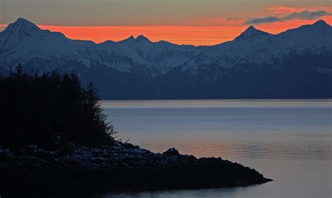 Eagle Beach Alaska Sunset Photos Near Juneau
