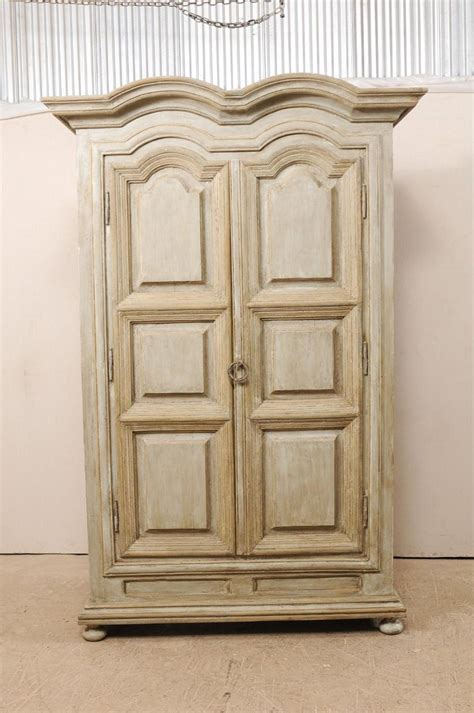 Large Brazilian Painted Wood Storage Cabinet From The Mid 20th Century
