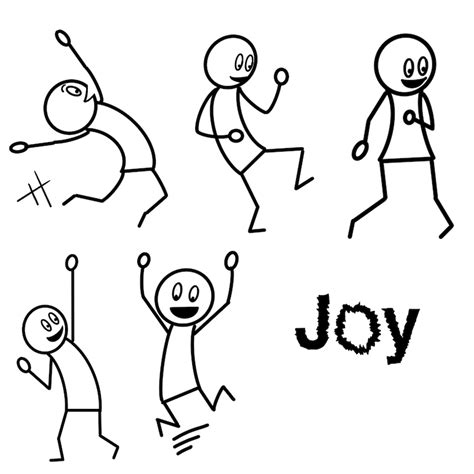 Joy Celebrating Excited Stick Figure Clip Art Etsy