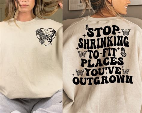 Stop Shrinking To Fit Places Youve Outgrown Svg Adult Etsy