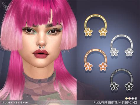 The Sims Resource Flower Septum Nose Piercing