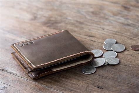 Leather Coin Pocket Wallet Handmade Original Design By Joojoobs