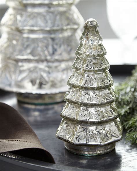 Mercury Glass Layered Tabletop Christmas Tree Small Neiman Marcus