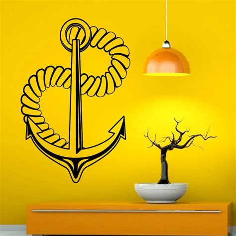 Best Fashion Nautical Anchor Wall Decal Sea Ocean Sticker Art Wall