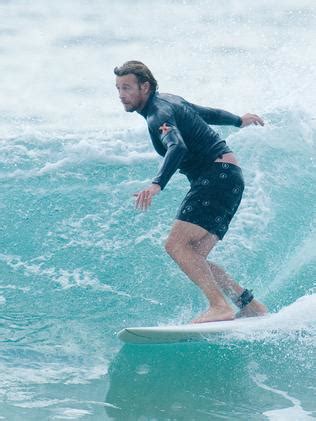 Aussie Actor Simon Baker Shows His Surfing Prowess Carving Up The Waves
