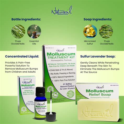 Naturasil For Molluscum Treatment Kit All Natural 15ml And 4oz Liquido
