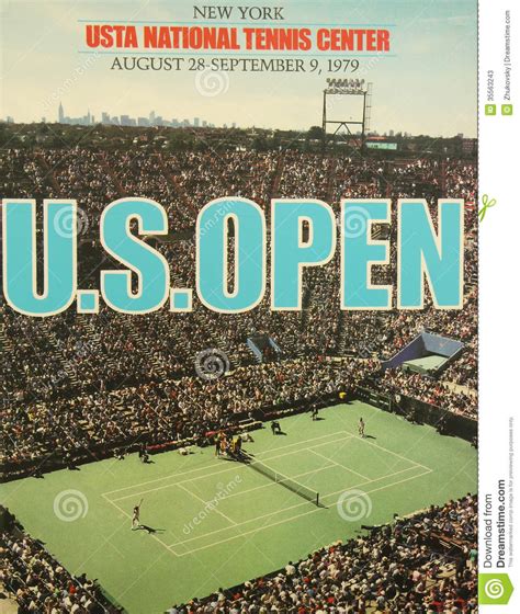 Us open tennis 2015 at corona park. US Open 1979 Poster On Display At The Billie Jean King National Tennis Center Editorial Stock ...