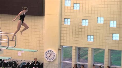 Uni Swimming And Diving Allie Bey Wins 3 Meter Dive Against Und Youtube