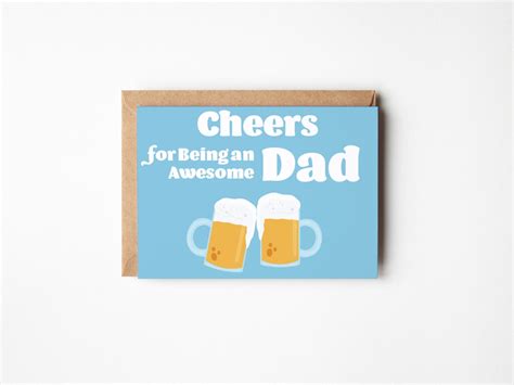 Happy Fathers Day Printable Card Fathers Day Card For Dad Dad Beer