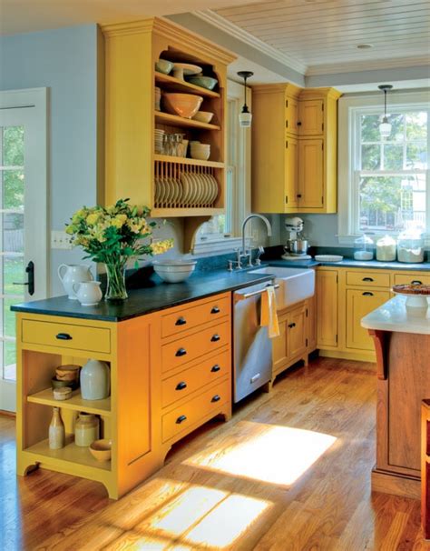 Colorful Painted Kitchen Cabinets Homchick Stoneworks Inc
