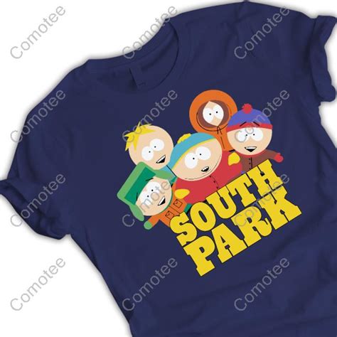 Tubbo Cartman Kenny Kyle And Stan Mens South Park Logo Hoodie Comotee