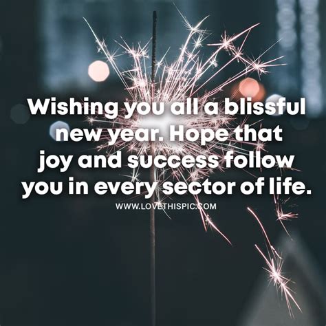 Wishing You All A Blissful New Year Hope That Joy And Success Follow