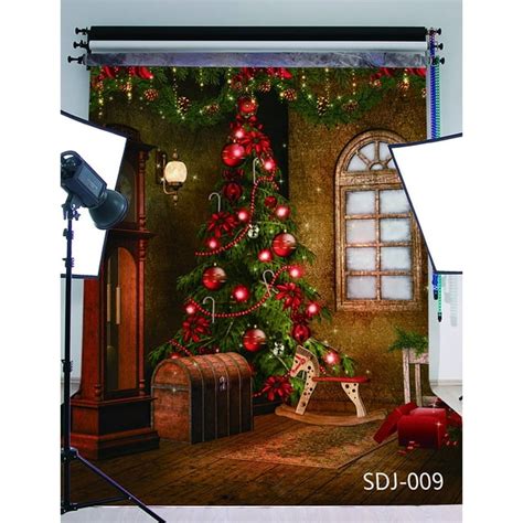 Hellodecor Polyester Fabric 5x7ft Christmas Tree Series Photo Backdrops