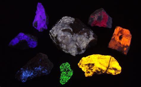 Rainbow Assortment Of Longwave Uv Reactive Minerals