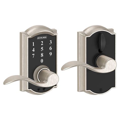 Schlage Camelot Satin Nickel Touch Keyless Touchscreen Door Lock With