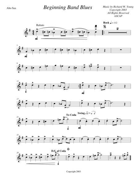 Beginning Band Blues Alto Sax By Richard Wellington Wan Young