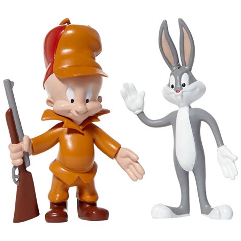 Nj Croce Looney Tunes Bugs Bunny And Elmer Fudd Bendable Action Figure 2