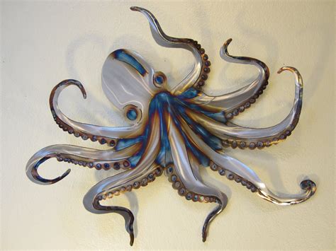 Octopus Octopi Octopuses Steel Wall Art Metal Ocean Beach Etsy