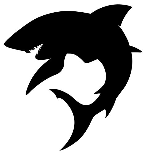 Great White Shark Silhouette At Getdrawings Free Download