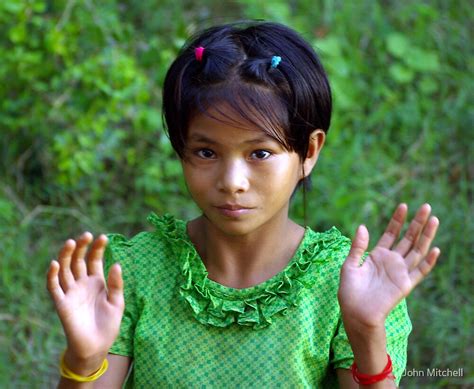 Village Girl Upper Irrawaddy River Burma By John Mitchell Redbubble