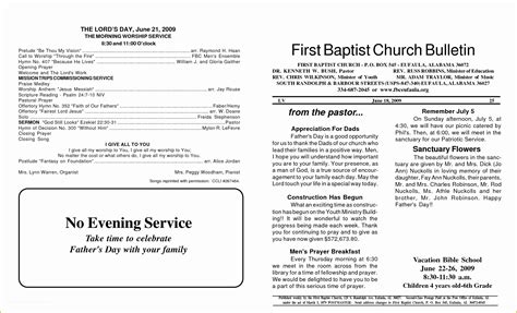 Free Childrens Church Bulletin Templates Of Where To Find Free Church