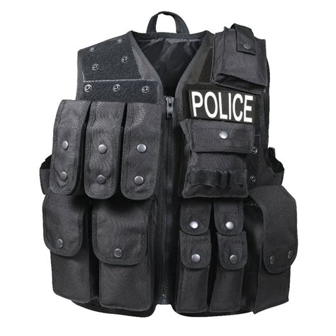 black tactical raid vest basic issue tactical police vests