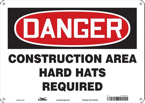 Condor Safety Sign Sign Format Traditional Osha Construction Area