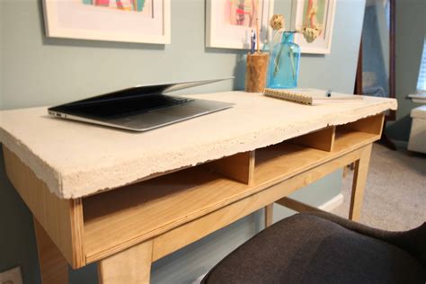 Diy Plywood Concrete Desk