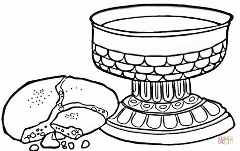 Wine And Bread Coloring Page Free Printable Coloring Pages