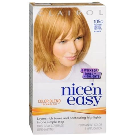 Clairol Nice N Easy Hair Color 8gn Natural Medium Golden Neutral Blonde 1 Kit
