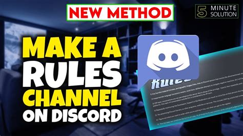How To Make A Rules Channel On Discord 2023 Youtube