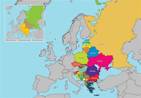 Eastern Europe Map Vector - Download Free Vector Art, Stock Graphics ...