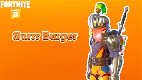 New Surrr Burger Skin Gameplay Fortnite Knights Of The Food Court