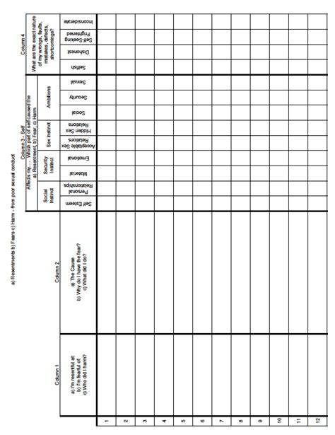 Printable Aa Step Worksheets