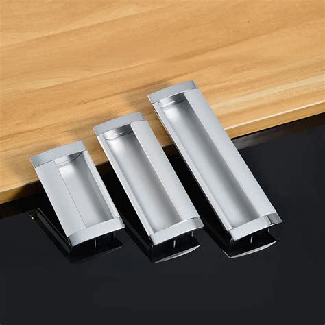 Aluminum Alloy Hidden Door Handles Recessed Handles Cabinets Cupboard