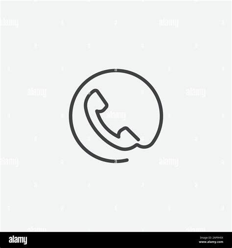 Call Icon Symbol Linear Vector Phone Contact Vector Icon Telephone