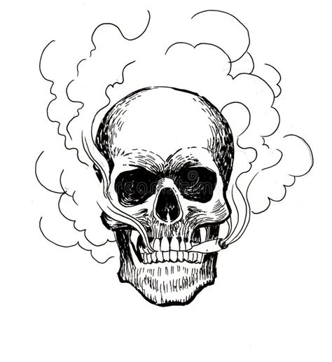 Smoking Skull Stock Illustration Illustration Of Skull 113275482