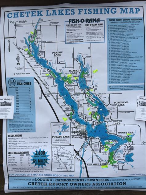 Lake Chetek Fishing Map Fima