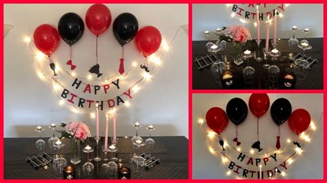 Simple birthday surprise ideas for husband. this is a very easy and simple romantic birthday party ...