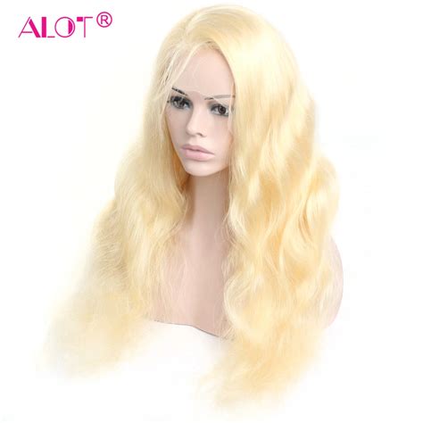 Blonde Lace Front Wig 613 Lace Front Human Hair Wigs Pre Plucked