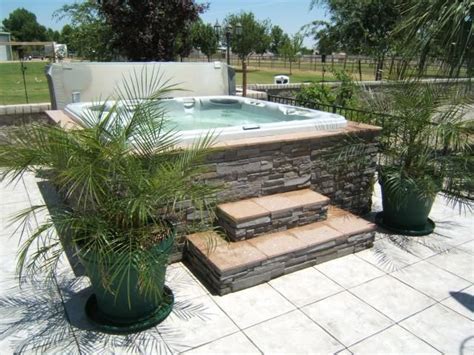Hot Tub Surrounds And Spa Surrounds By The Yard Company Home Hot Tub Landscaping Hot Tub