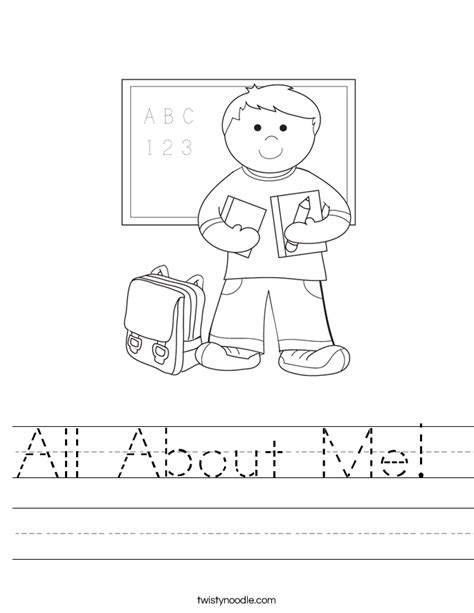 Get All About Me Worksheet Preschool Image Worksheet For Kids