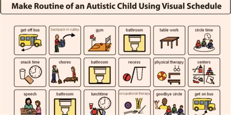 Make Routine Of An Autistic Child Using Visual Schedule