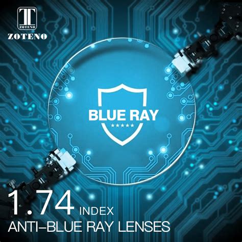 buy 1 74 index anti blue ray lenses monofocal aspheric resin vision myopia