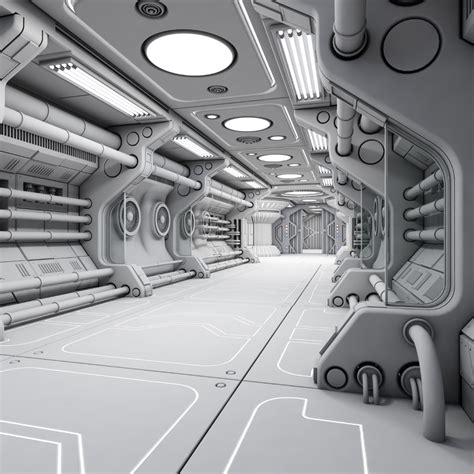 Sci Fi Interior Scene 3d Max Sci Fi Environment Sci Fi Spaceships