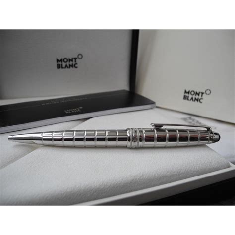 Montblanc Meisterstuck Solitaire Platinum Plated Facet Ballpoint Pen