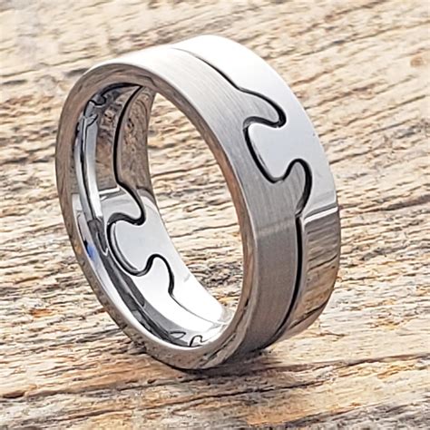 Interlocking Polished Puzzle Rings Forever Metals