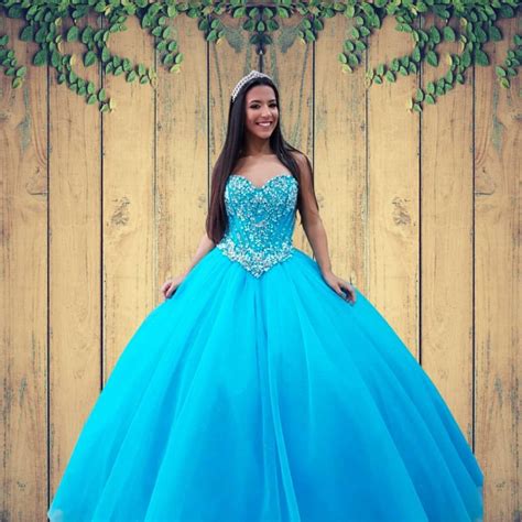 Aluguel De Vestido De Festa 15 Anos Tiffany Azul Longo Próximo à Guadalupe Aluguel E Venda De