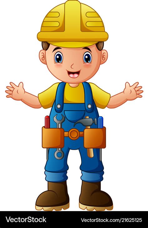 Construction Worker Cartoon Clipart