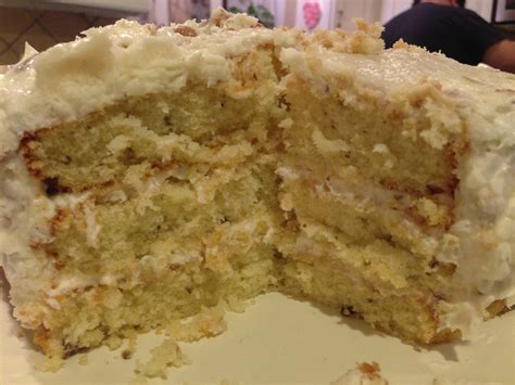 Add the buttermilk and flour mixture to the creamed mixture, alternating between the buttermilk and flour mixture. Italian Cream Cake